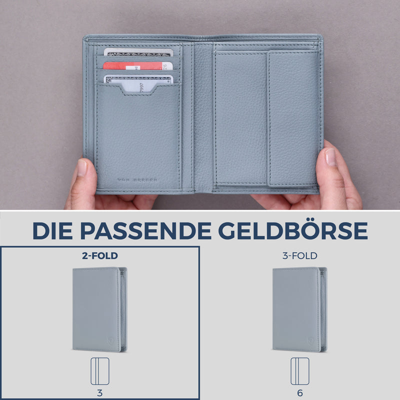 Geldbörse mit RFID-Schutz & 8 Kartenfächer (Genarbt)