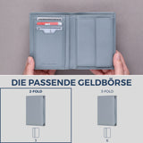 Geldbörse mit RFID-Schutz & 8 Kartenfächer (Genarbt)