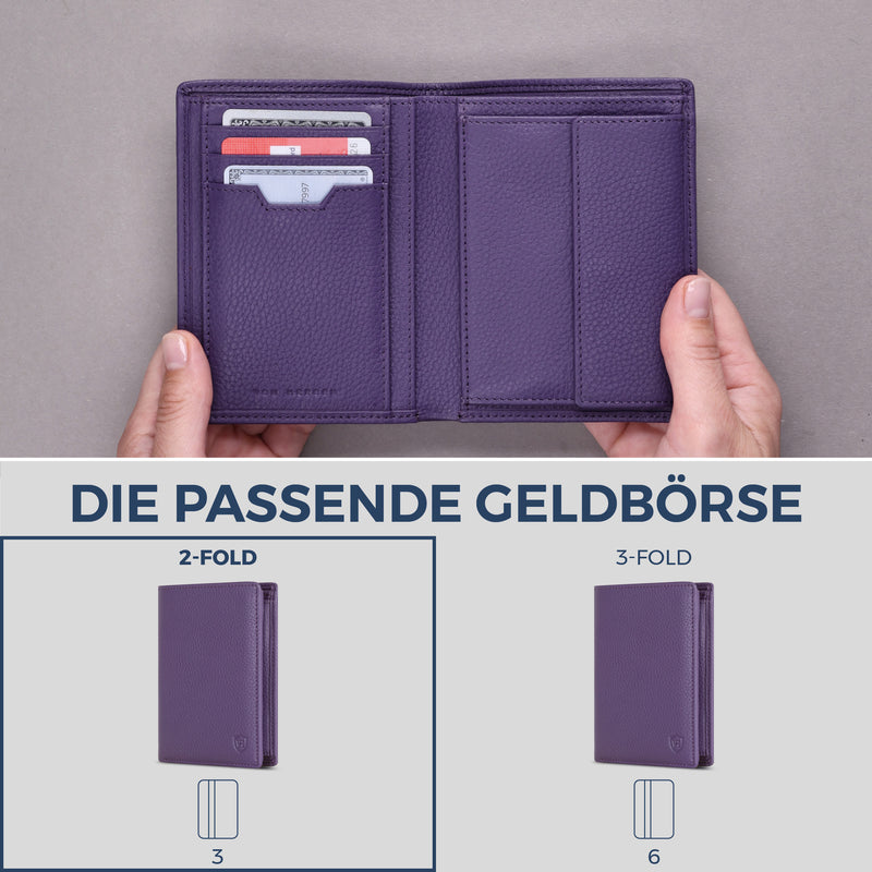Geldbörse mit RFID-Schutz & 8 Kartenfächer (Genarbt)