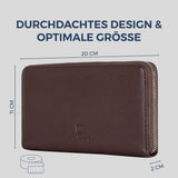 Geldbörse mit RFID-Schutz & 1 Hauptfach (Genarbt)