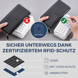 Geldbörse mit RFID-Schutz & 1 Hauptfach (Carbon)