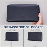 Geldbörse mit RFID-Schutz & 1 Hauptfach (Genarbt)