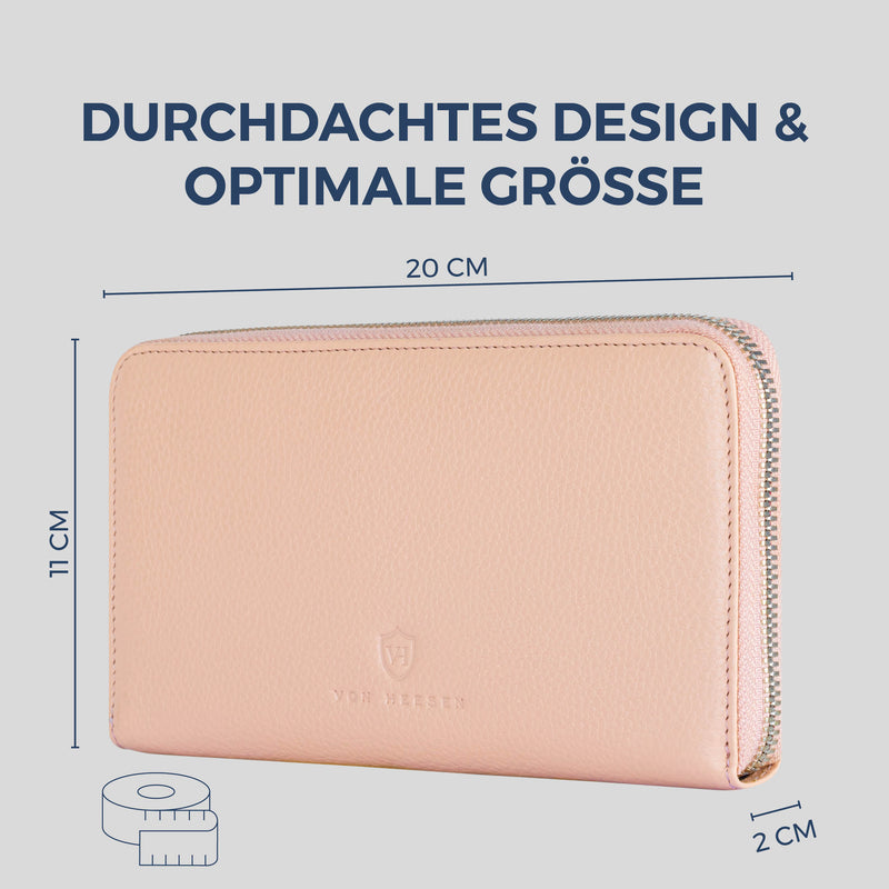 Geldbörse mit RFID-Schutz & 1 Hauptfach (Genarbt)