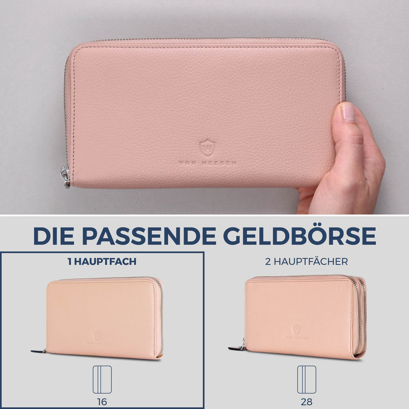 Geldbörse mit RFID-Schutz & 1 Hauptfach (Genarbt)