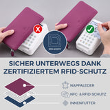 Geldbörse mit RFID-Schutz & 1 Hauptfach (Genarbt)