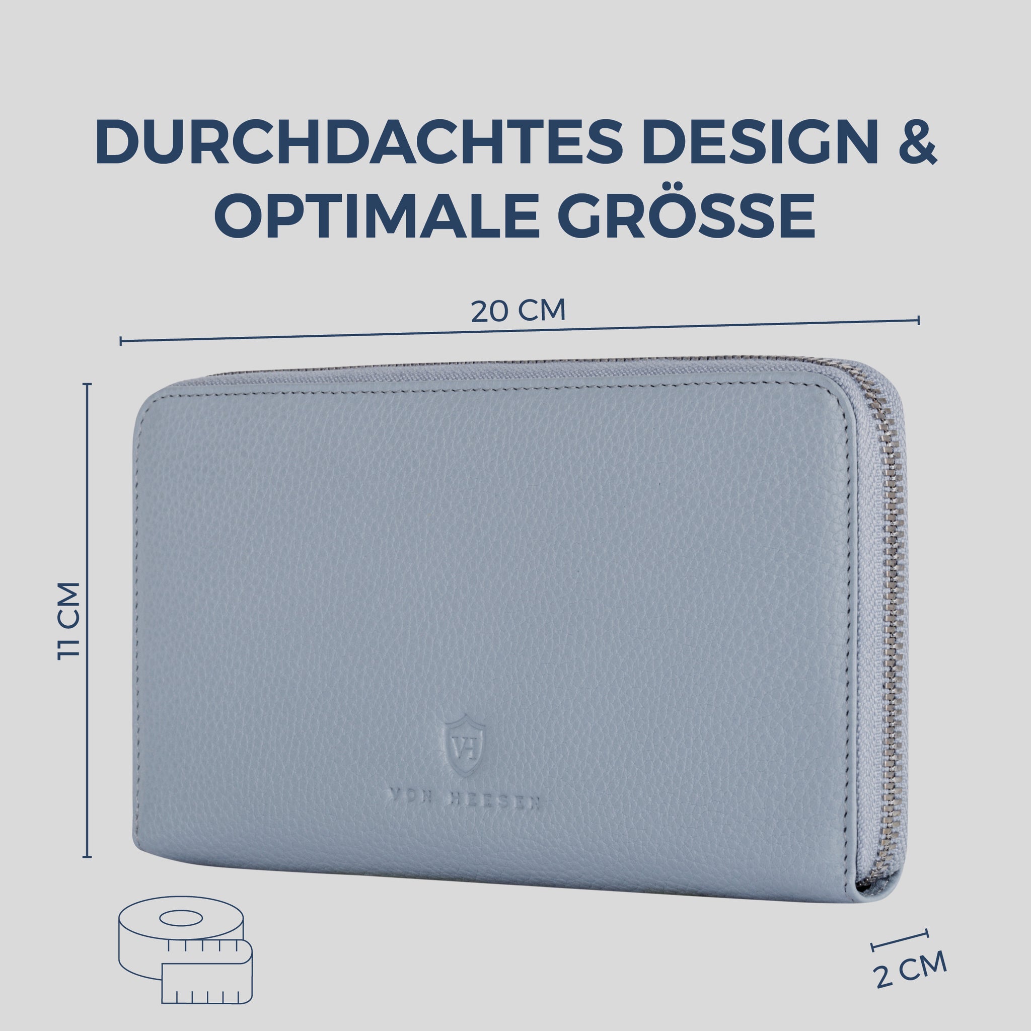 Geldbörse mit RFID-Schutz & 1 Hauptfach (Genarbt)