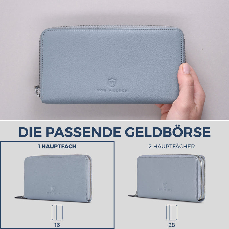Geldbörse mit RFID-Schutz & 1 Hauptfach (Genarbt)