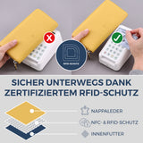 Geldbörse mit RFID-Schutz & 1 Hauptfach (Genarbt)