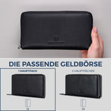 Geldbörse mit RFID-Schutz & 1 Hauptfach (Saffiano)