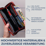 Geldbörse mit RFID-Schutz & 1 Hauptfach (Saffiano)