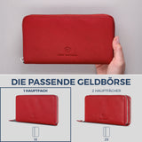 Geldbörse mit RFID-Schutz & 1 Hauptfach (Saffiano)