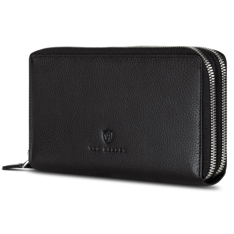 Geldbörse mit RFID-Schutz & 2 Hauptfächer (Genarbt)