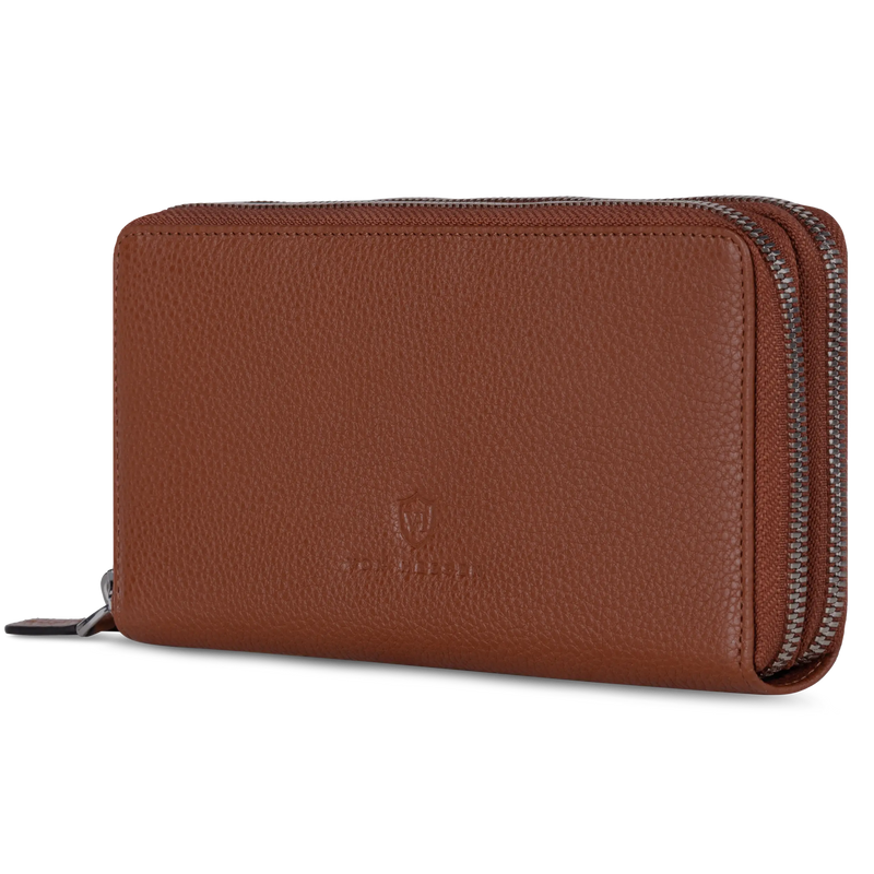 Geldbörse mit RFID-Schutz & 2 Hauptfächer (Genarbt)