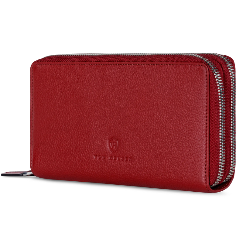 Geldbörse mit RFID-Schutz & 2 Hauptfächer (Genarbt)