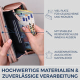 Geldbörse mit RFID-Schutz & 2 Hauptfächer (Genarbt)