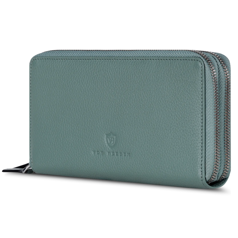 Geldbörse mit RFID-Schutz & 2 Hauptfächer (Genarbt)