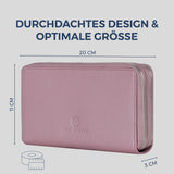 Geldbörse mit RFID-Schutz & 2 Hauptfächer (Genarbt)