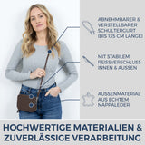 Geldbörse mit RFID-Schutz & 2 Hauptfächer zum Umhängen (Genarbt)