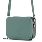 Geldbörse mit RFID-Schutz & 2 Hauptfächer zum Umhängen (Genarbt)