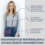 Geldbörse mit RFID-Schutz & 2 Hauptfächer zum Umhängen (Genarbt)