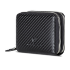 Mini-Geldbörse mit RFID-Schutz und 2 Hauptfächern (Carbon)