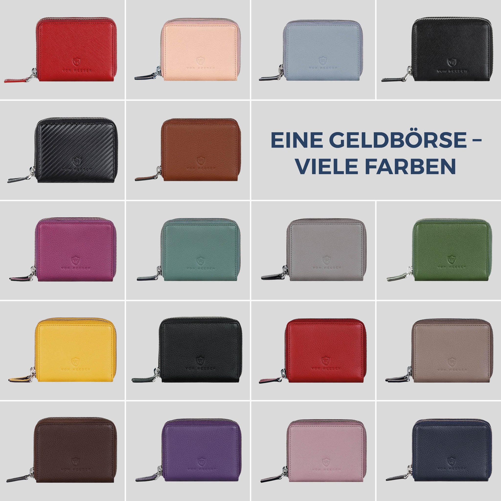 Mini-Geldbörse mit RFID-Schutz und 2 Hauptfächern (Carbon)