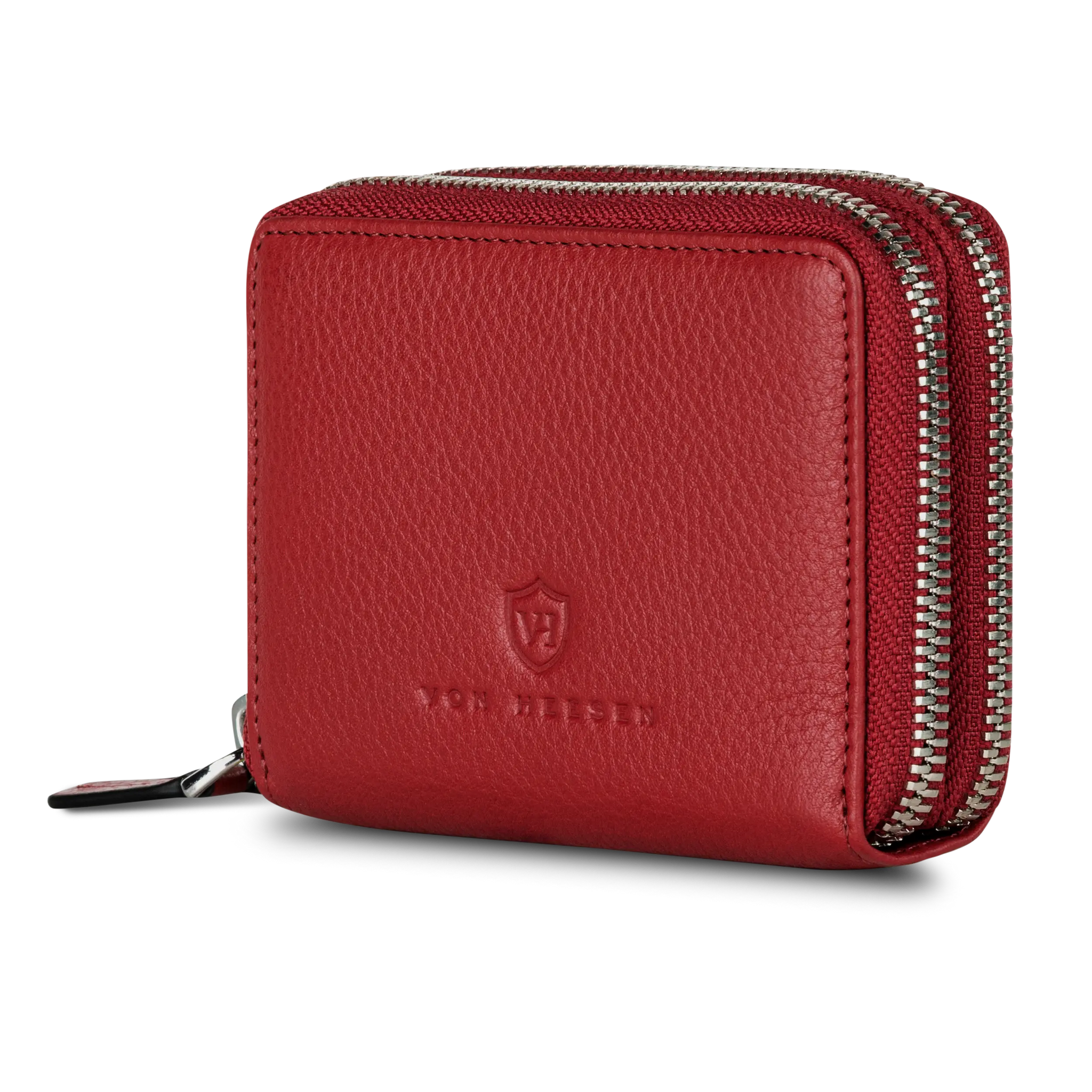 Mini-Geldbörse mit RFID-Schutz und 2 Hauptfächern (Genarbt)