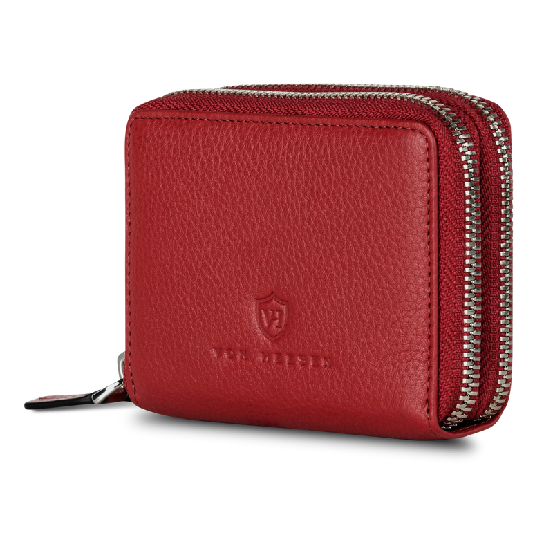 Mini-Geldbörse mit RFID-Schutz und 2 Hauptfächern (Genarbt)