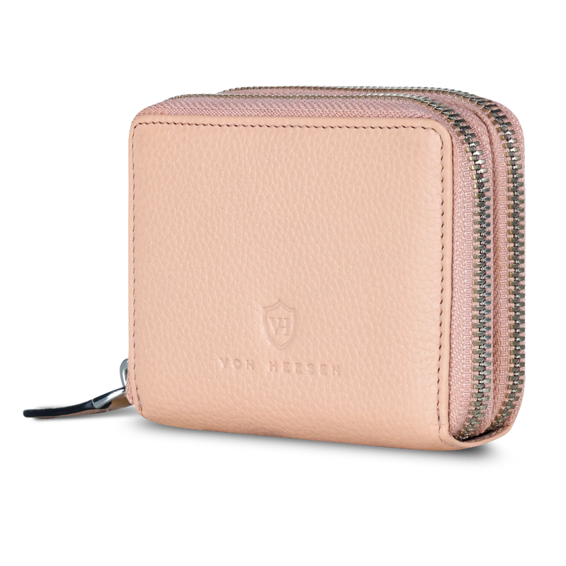 Mini-Geldbörse mit RFID-Schutz und 2 Hauptfächern (Genarbt)