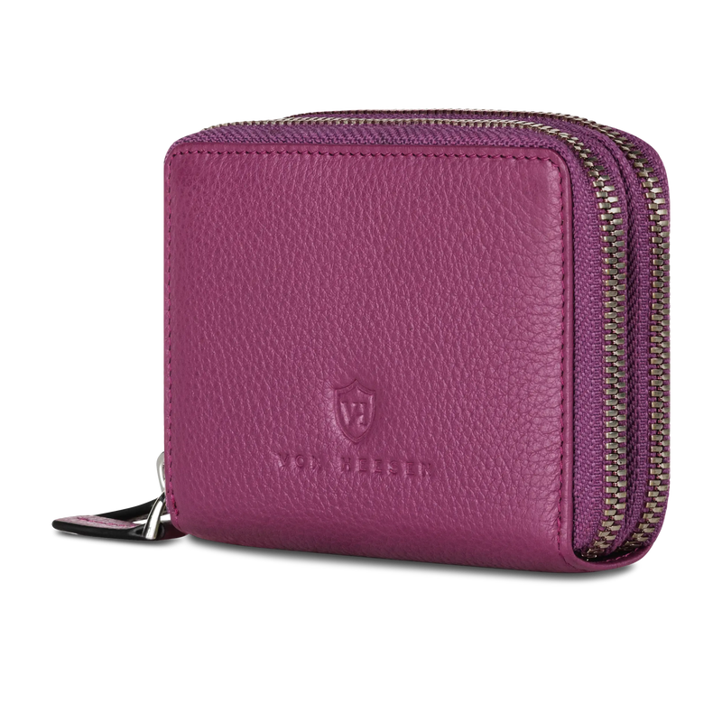 Mini-Geldbörse mit RFID-Schutz und 2 Hauptfächern (Genarbt)