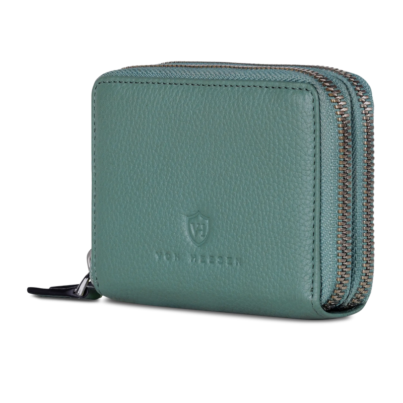 Mini-Geldbörse mit RFID-Schutz und 2 Hauptfächern (Genarbt)