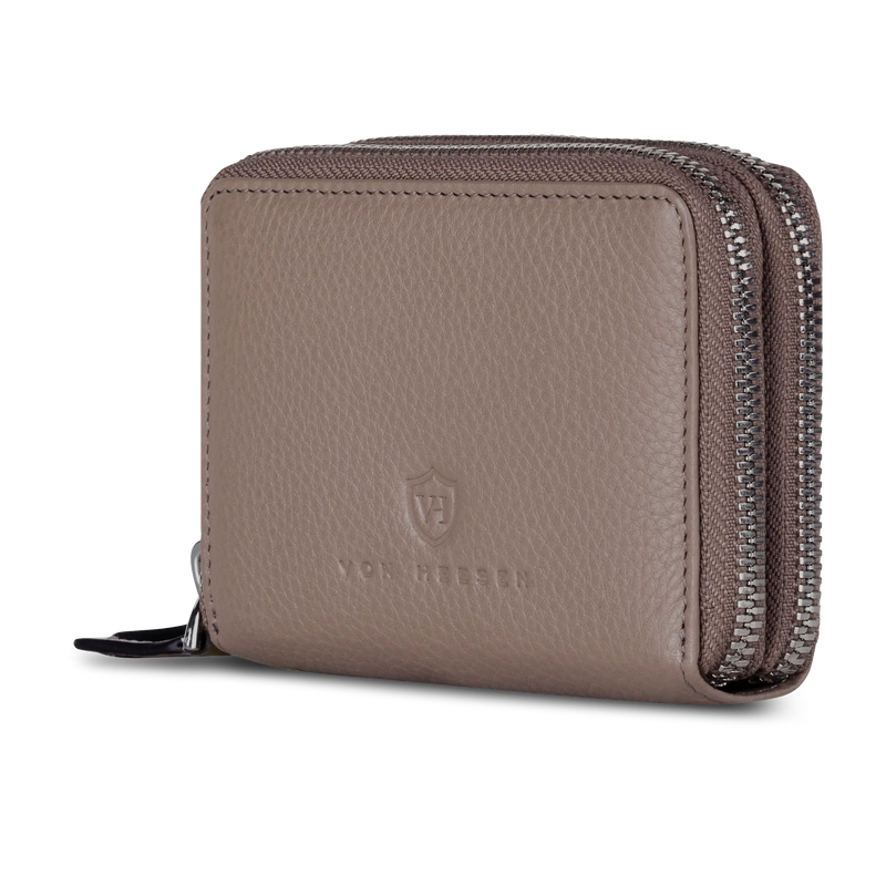 Mini-Geldbörse mit RFID-Schutz und 2 Hauptfächern (Genarbt)