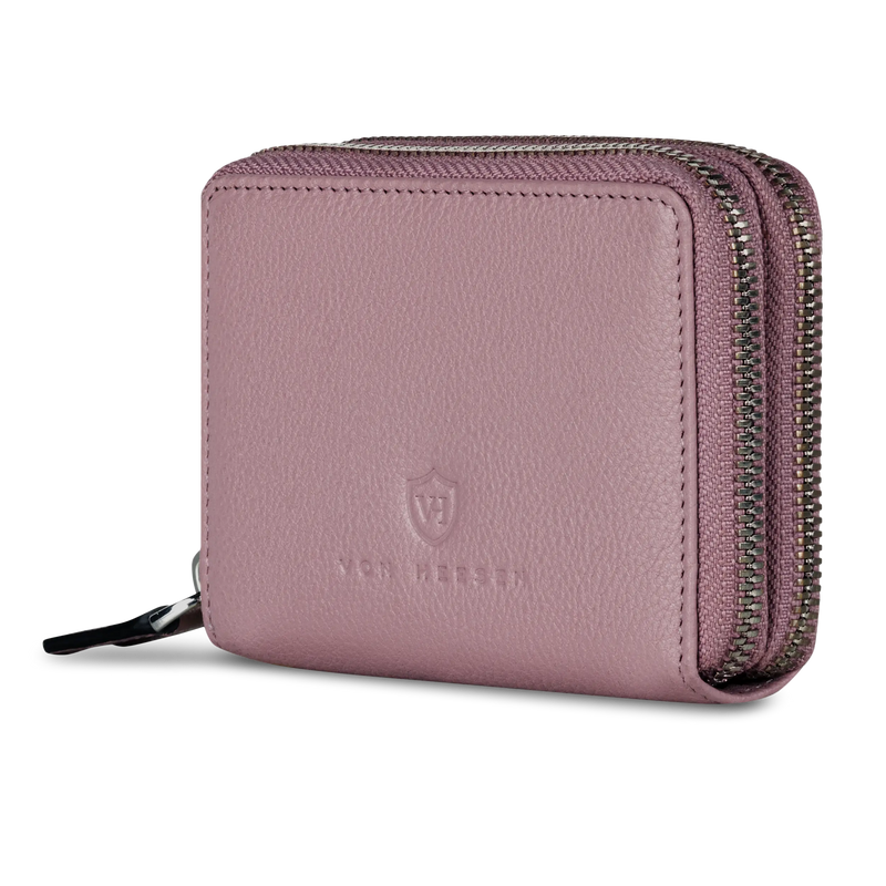 Mini-Geldbörse mit RFID-Schutz und 2 Hauptfächern (Genarbt)
