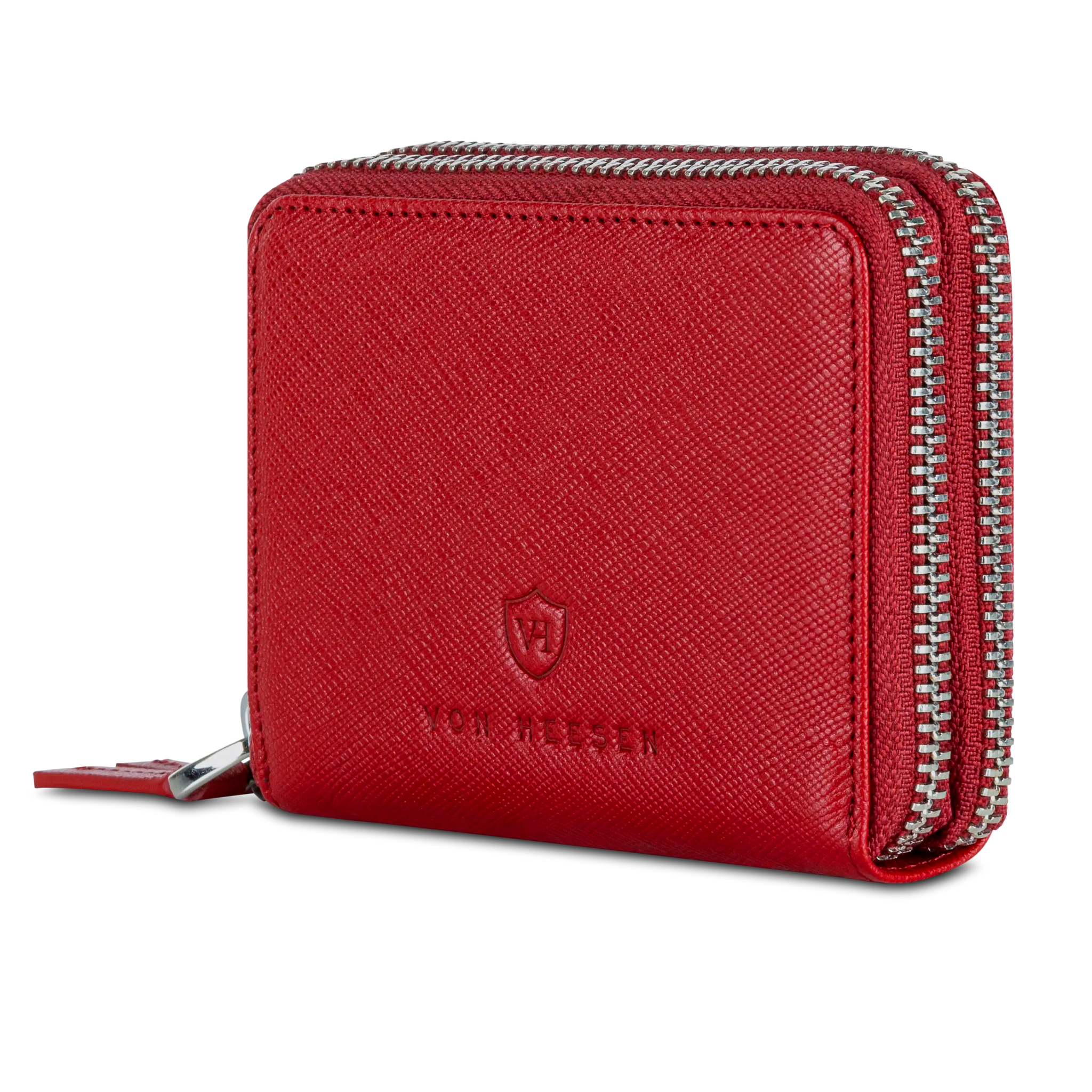 Mini-Geldbörse mit RFID-Schutz und 2 Hauptfächern (Saffiano)