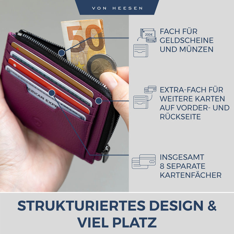 Kartenetui mit RFID-Schutz & 10 Kartenfächer (Genarbt)