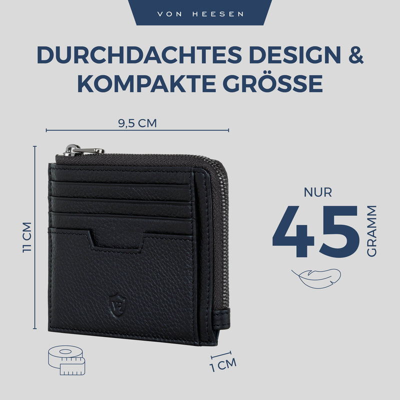 Kartenetui mit RFID-Schutz & 10 Kartenfächer (Genarbt)