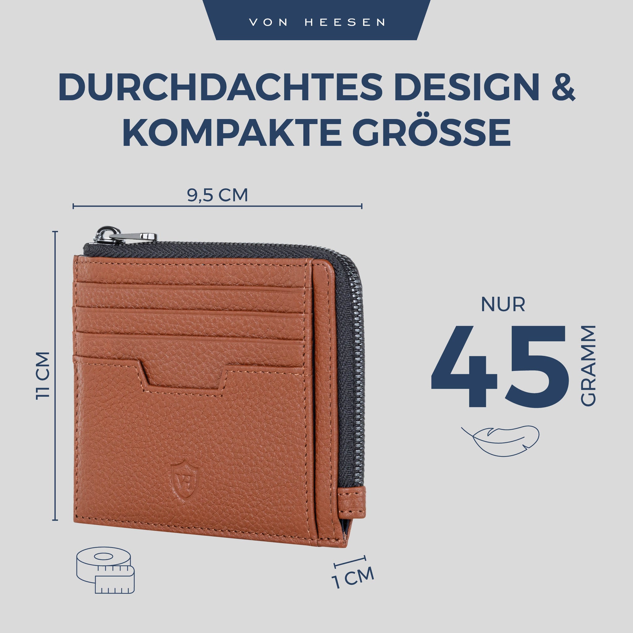 Kartenetui mit RFID-Schutz & 10 Kartenfächer (Genarbt)