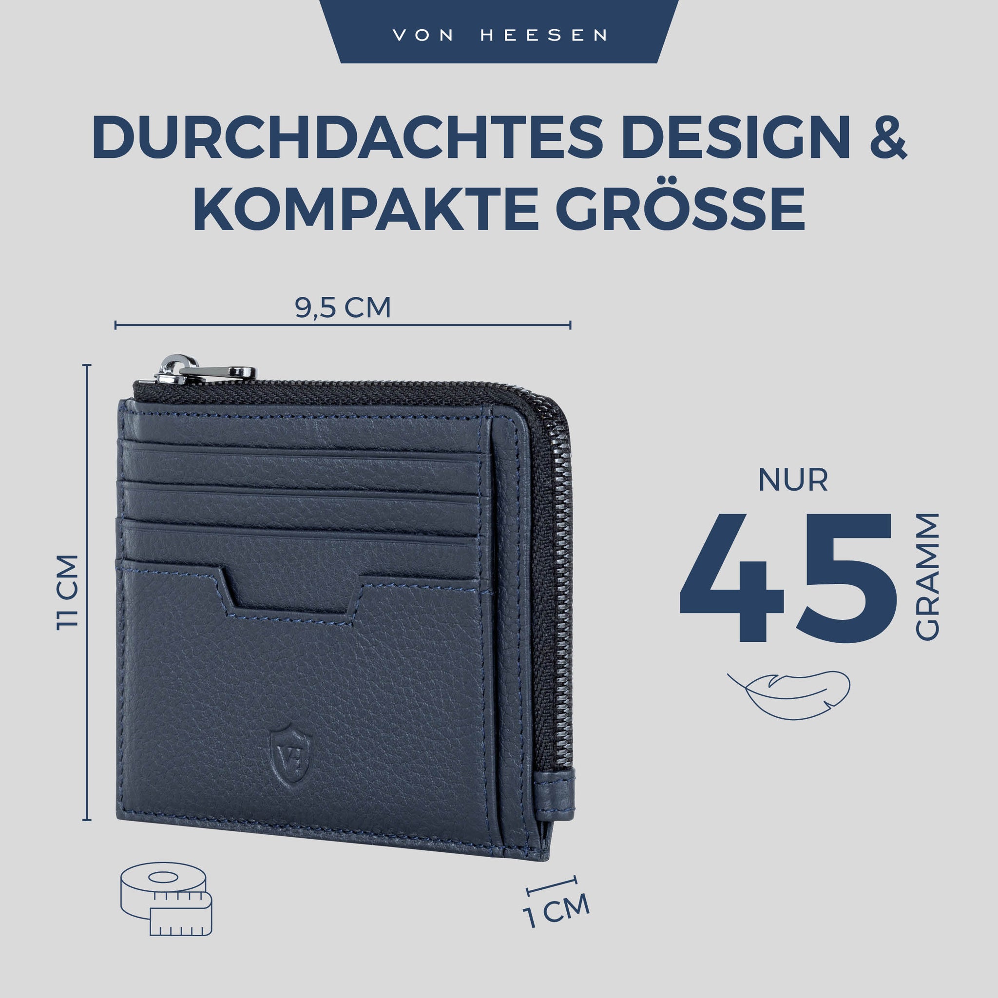 Kartenetui mit RFID-Schutz & 10 Kartenfächer (Genarbt)