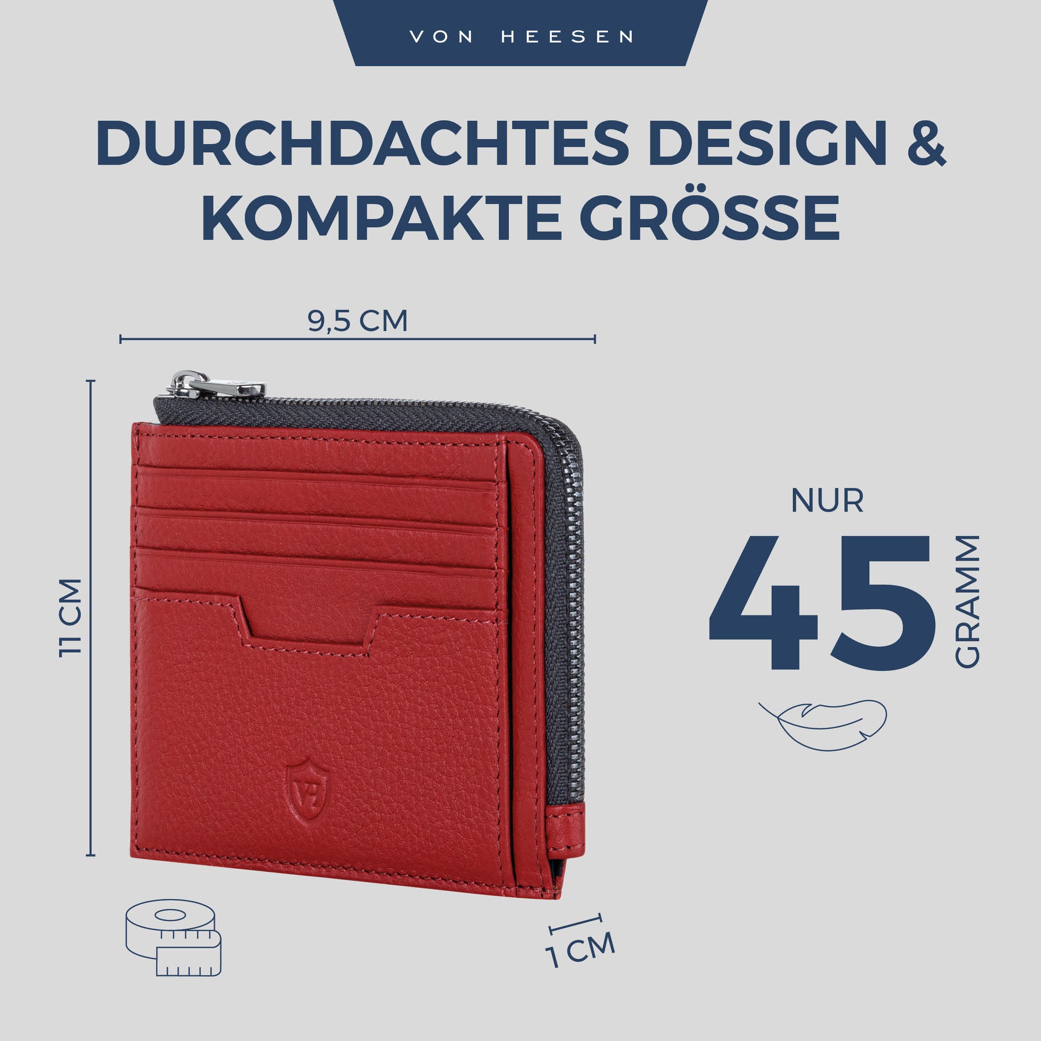 Kartenetui mit RFID-Schutz & 10 Kartenfächer (Genarbt)