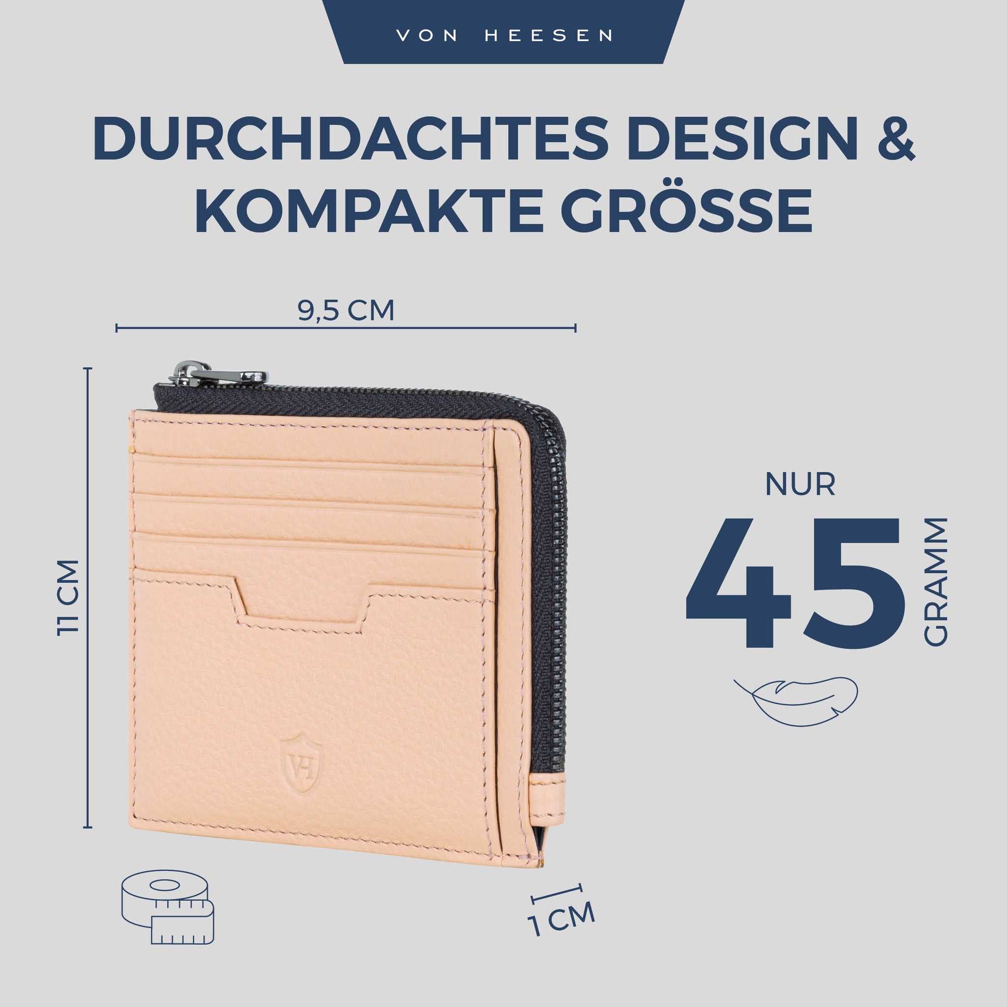 Kartenetui mit RFID-Schutz & 10 Kartenfächer (Genarbt)