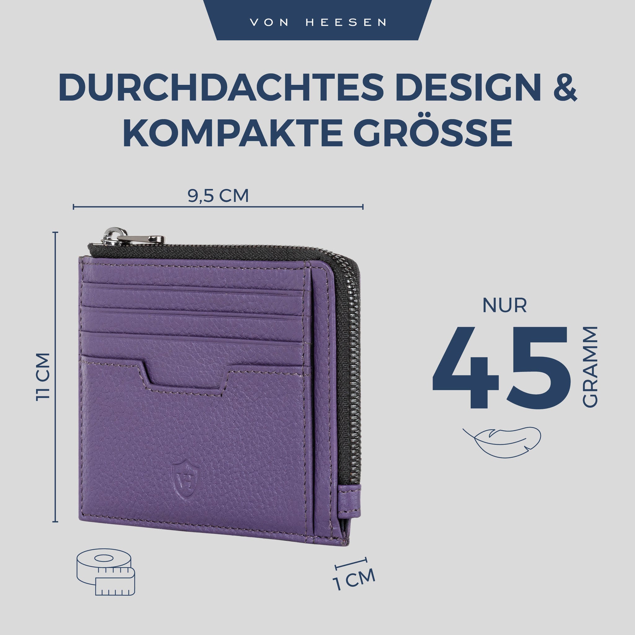 Kartenetui mit RFID-Schutz & 10 Kartenfächer (Genarbt)