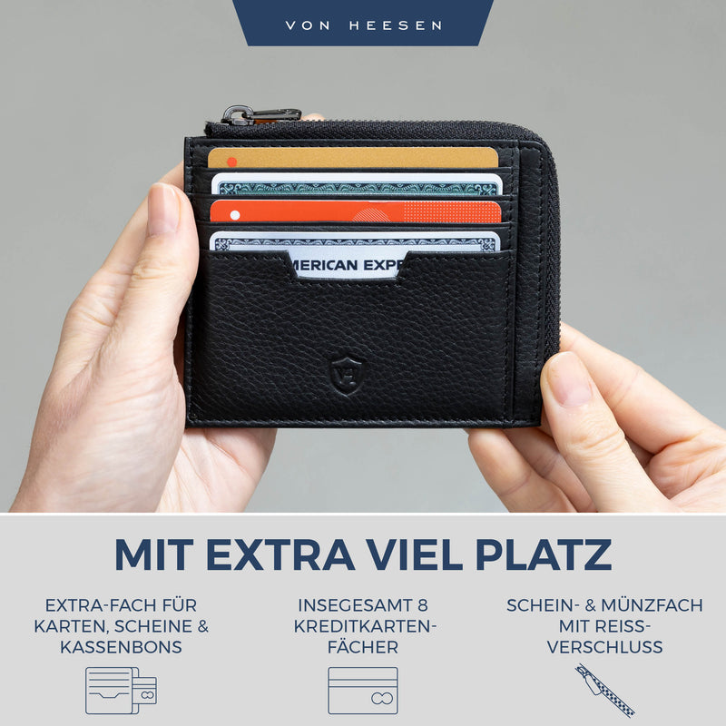 Kartenetui mit RFID-Schutz & 10 Kartenfächer (Genarbt)
