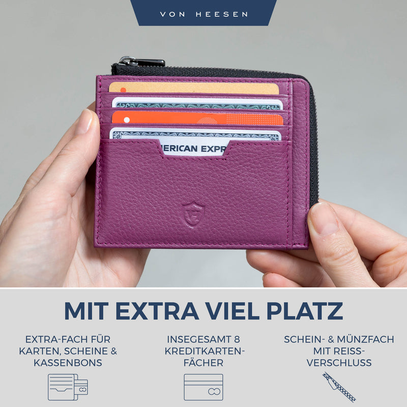 Kartenetui mit RFID-Schutz & 10 Kartenfächer (Genarbt)