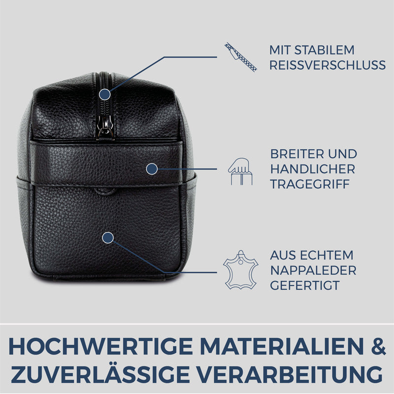 Kulturbeutel mit 1 Hauptfach (Genarbt)