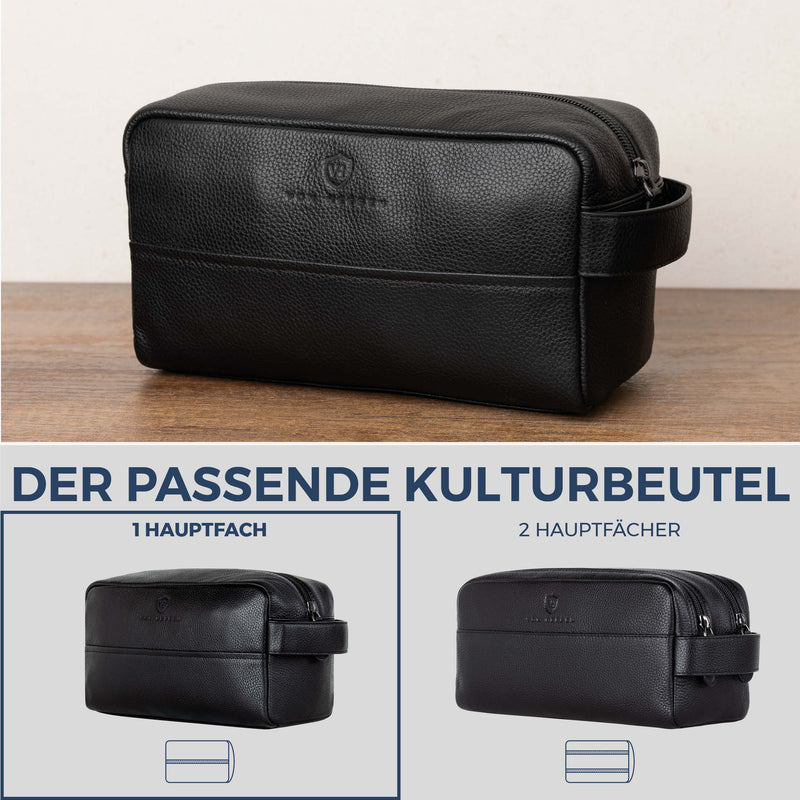 Kulturbeutel mit 1 Hauptfach (Genarbt)