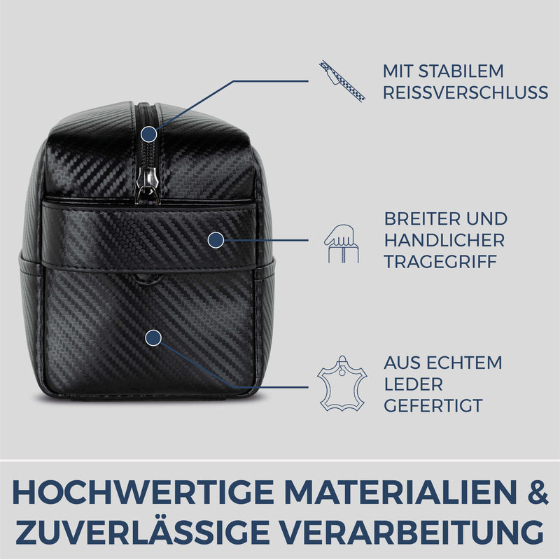 Kulturbeutel mit 1 Hauptfach (Carbon)