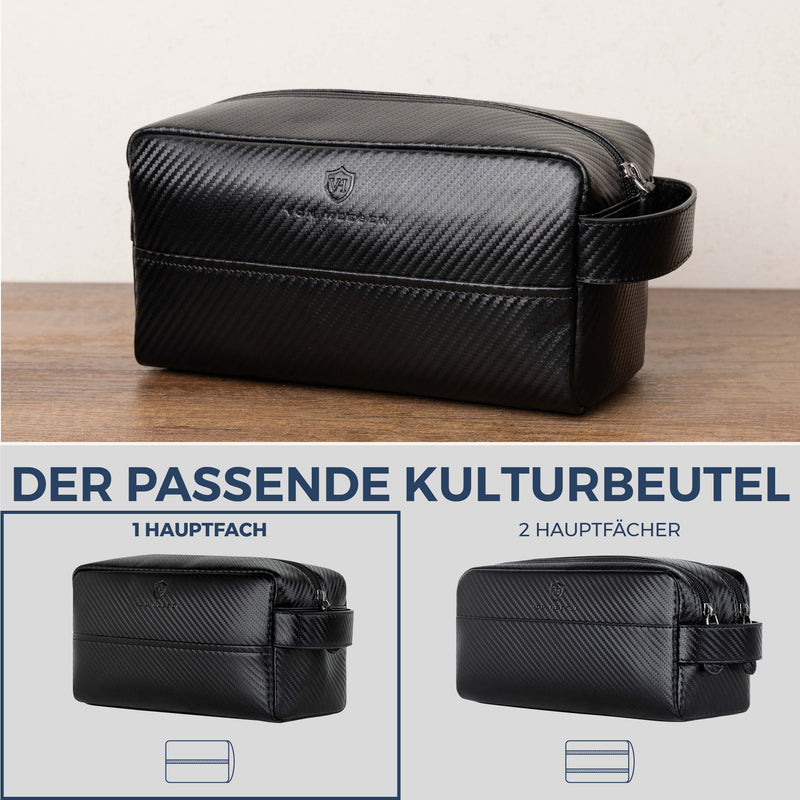Kulturbeutel mit 1 Hauptfach (Carbon)
