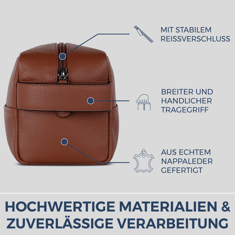 Kulturbeutel mit 1 Hauptfach (Genarbt)