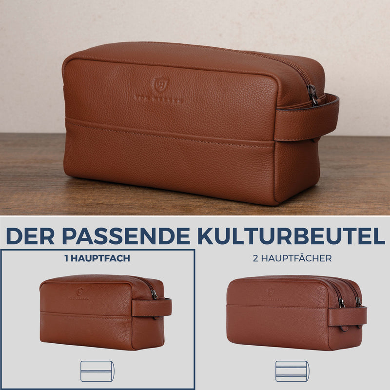 Kulturbeutel mit 1 Hauptfach (Genarbt)