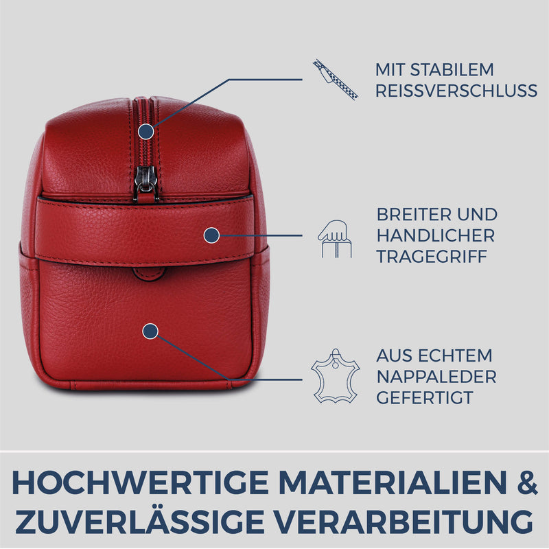 Kulturbeutel mit 1 Hauptfach (Genarbt)